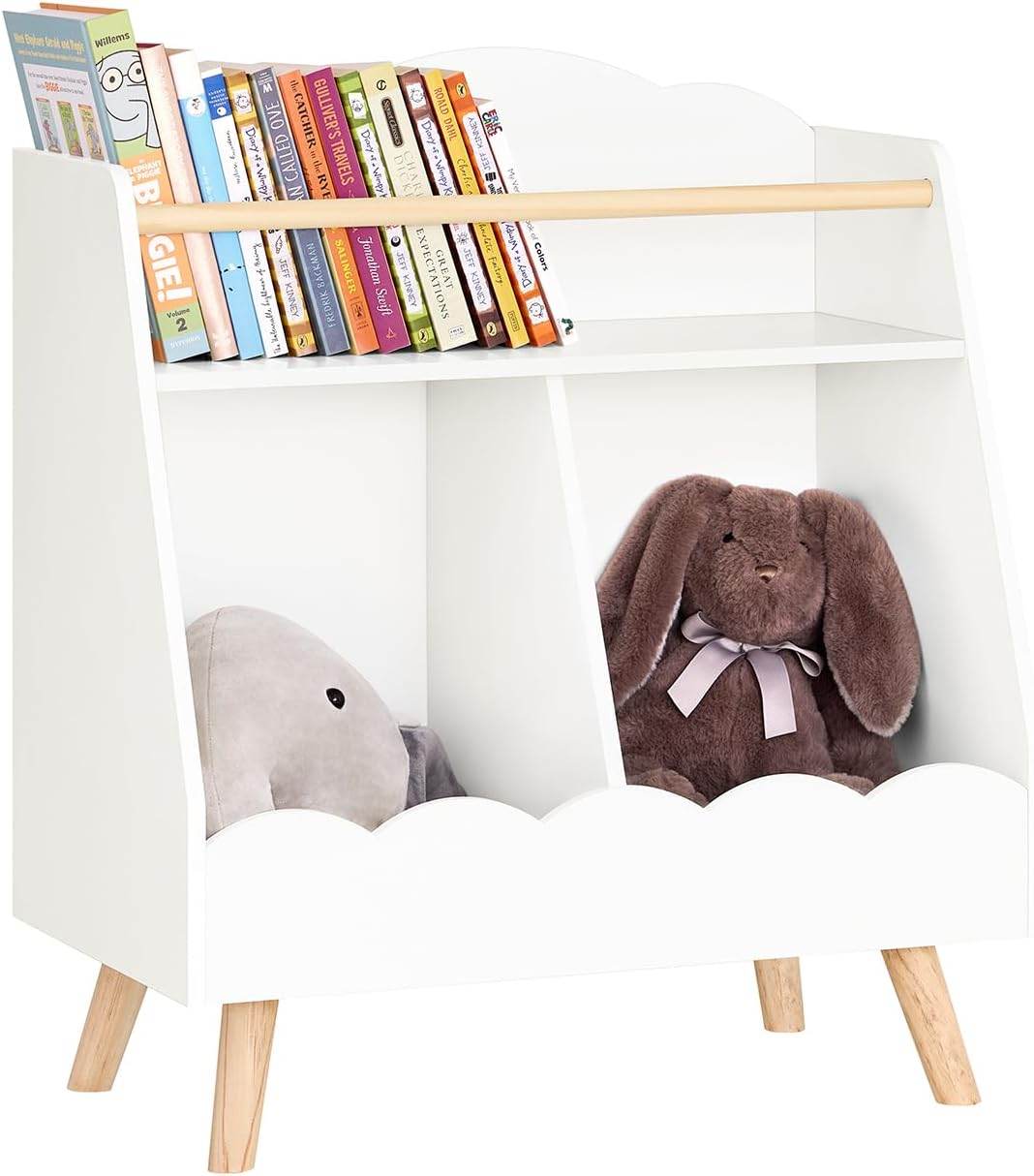 Kinderbücherregal | Aufbewahrungsregal | Montessori Regal | Weiss - Palo24