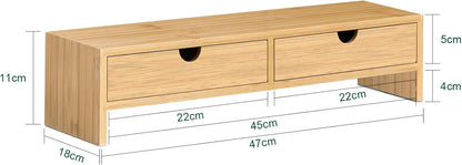 montante per monitor | Supporto per monitor con cassetti | Bambù | Codice FRG198-N 