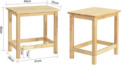 2er Set Esszimmerstühle | Küchenstühle | Kautschukholz | FST91-Nx2