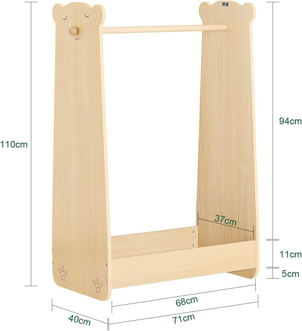 Kinderkleiderständer | Kleiderschrank Kinder | Kinderzimmer | Natur - Palo24