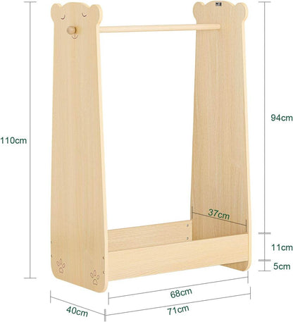 Kinderkleiderständer | Kleiderschrank Kinder | Kinderzimmer | Natur - Palo24