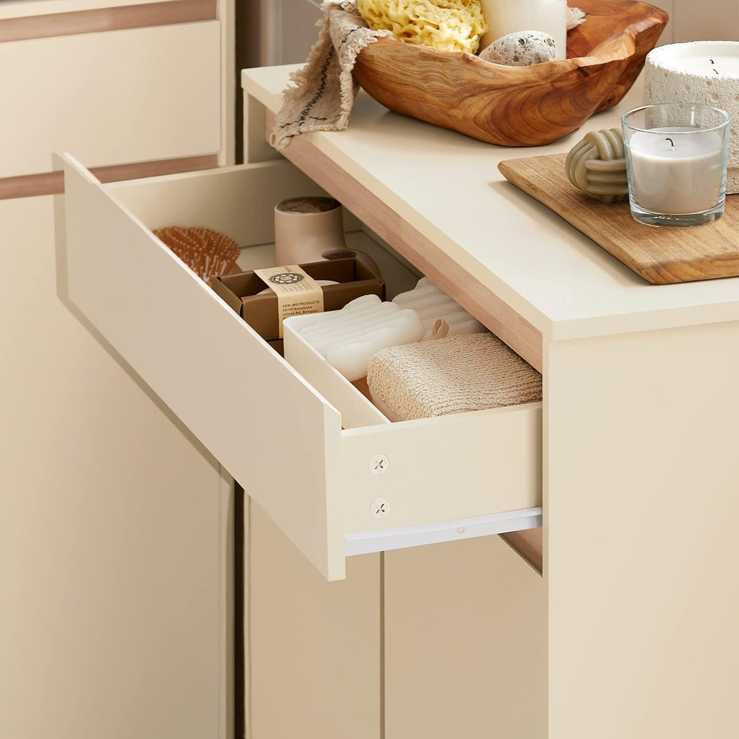 Wäscheschrank | Wäschesammler | Wäschekorb | Wäschesäcken Beige | BZR79-MI