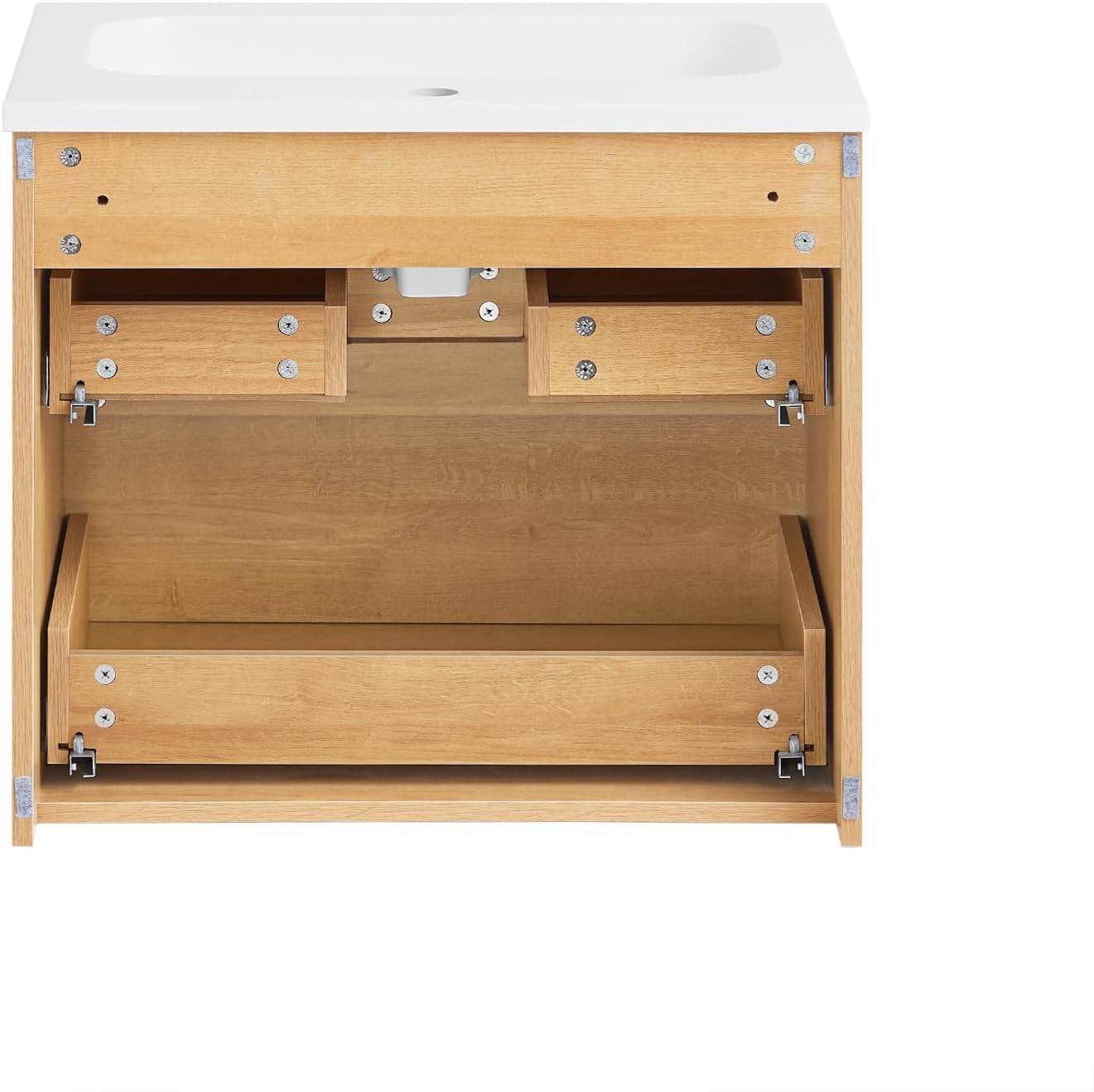 Waschbeckenunterschrank | Waschtisch Natur | Waschbecken mit Unterschrank - Palo24