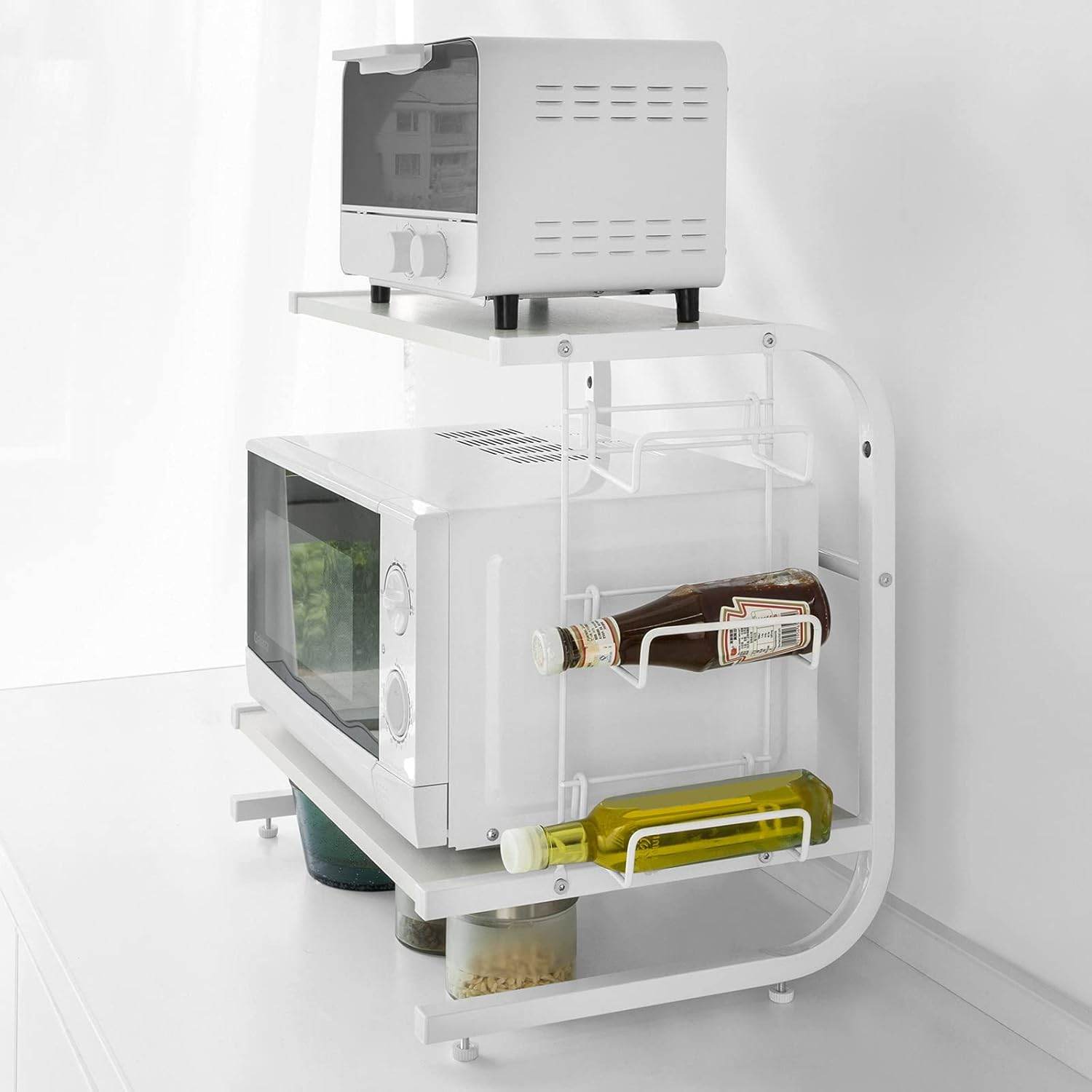 Mikrowellenregal | Mikrowellenhalter | Küchenregal Weiss FRG092-W - Palo24