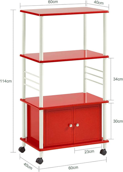 Mikrowellenschrank | Küchenschrank | Mehrzweckschrank Rot | FRG12-R - Palo24