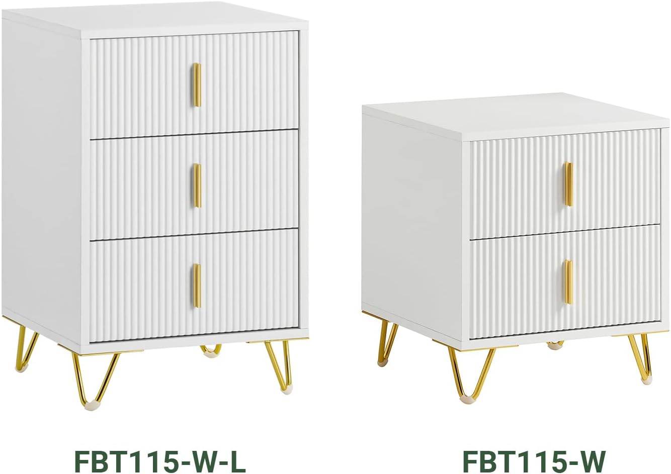 Nachttisch mit 3 Schubladen | Sofatisch | Beistelltisch | Weiss - Palo24