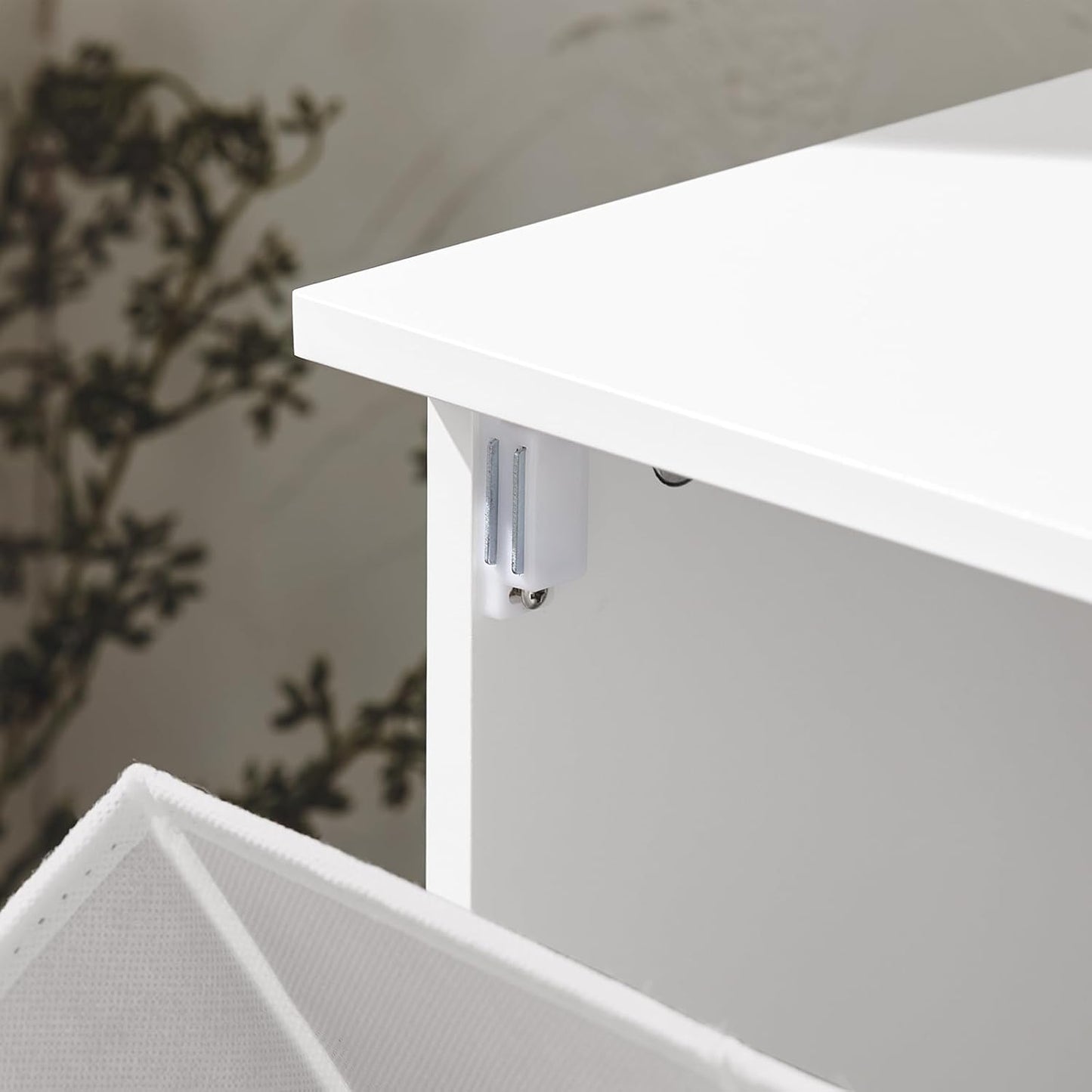 Wäscheschrank mit Wäschesack | Wäschesammler | Wäschekorb | Weiss BZR105-W