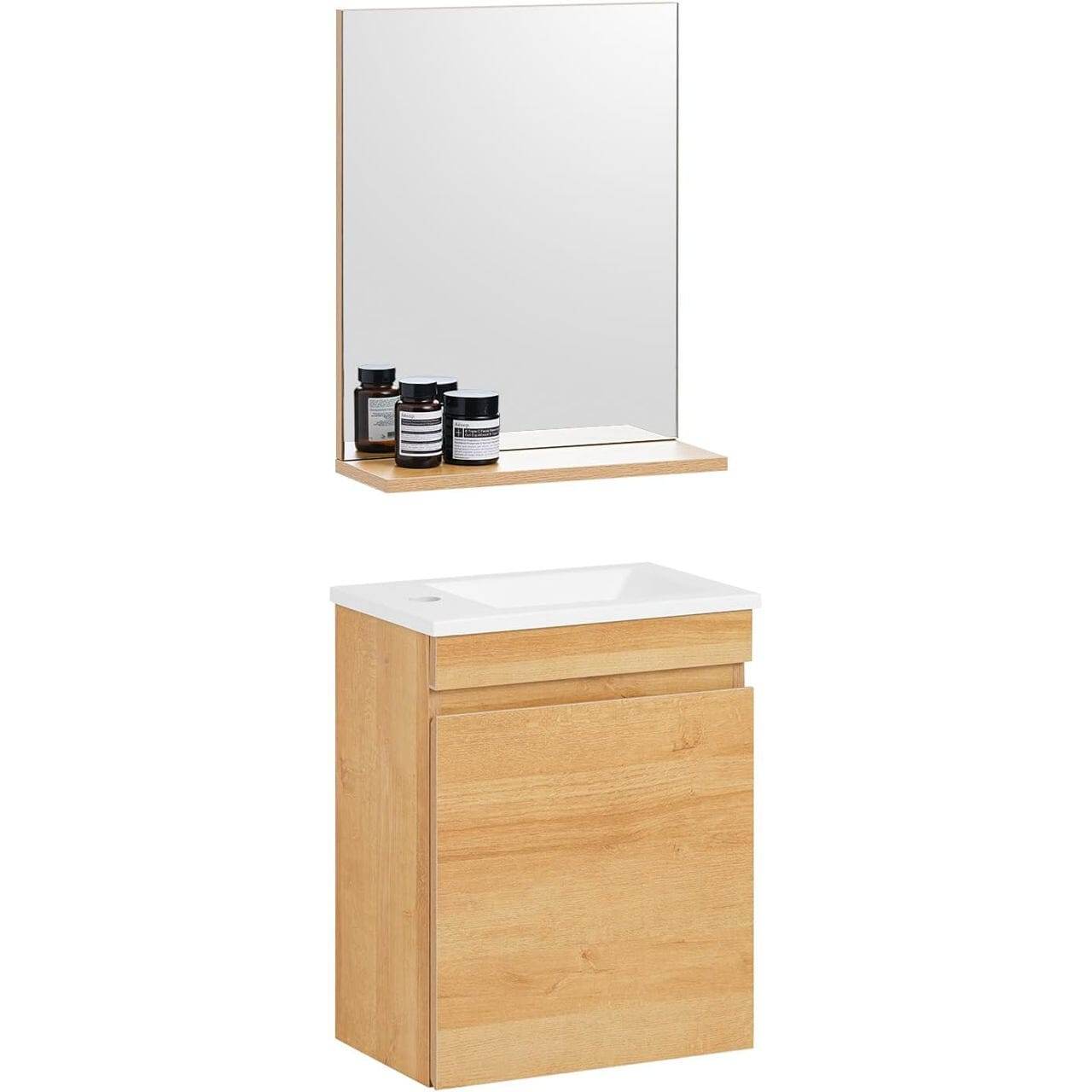 Waschbeckenunterschrank | Wandspiegel | Badmöbel Set Natur - Palo24