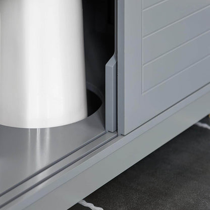 Waschbeckenunterschrank | Waschtisch | Badmöbel | Stahlgrau | FRG128-II-SG - Palo24