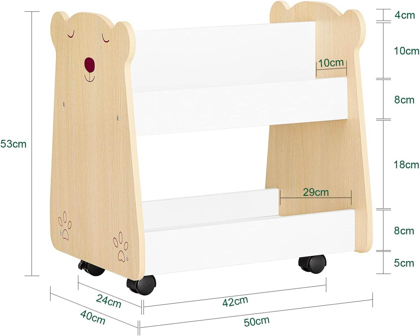 Kinderregal mit Rollen | Organizer für Kinder | Aufbewahrungsregal - Palo24