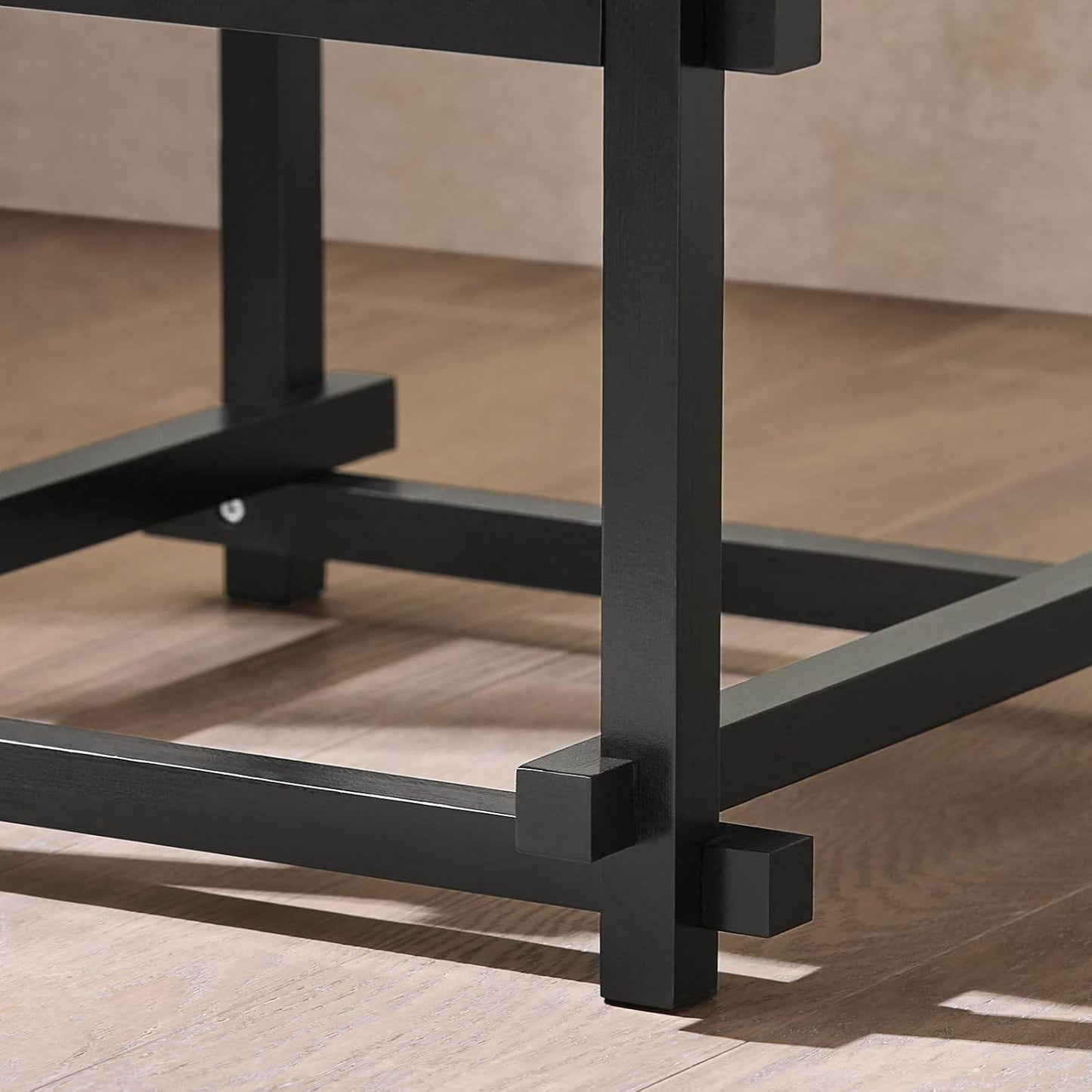 Beistelltisch mit Zapfenverbindungen | Couchtisch | Nachtschrank | Schwarz - Palo24