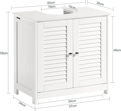Waschbeckenunterschrank | Badezimmerunterschrank Weiss FRG237-II-W - Palo24