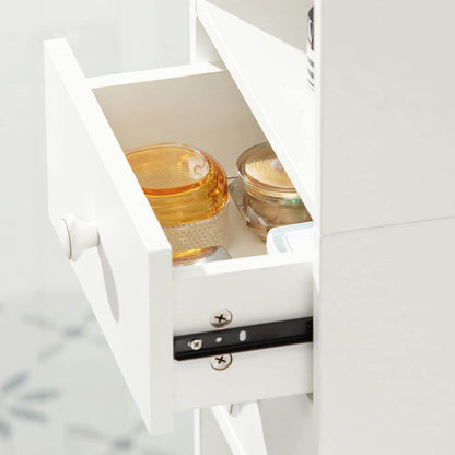 Bücherregal mit Schubladen | Bücherschrank | Standregal Holz | STR10-W - Palo24