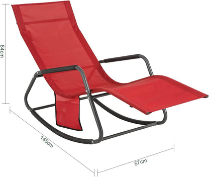 Gartenliege | Sonnenliege | Schaukelliege Rot | OGS47-R - Palo24
