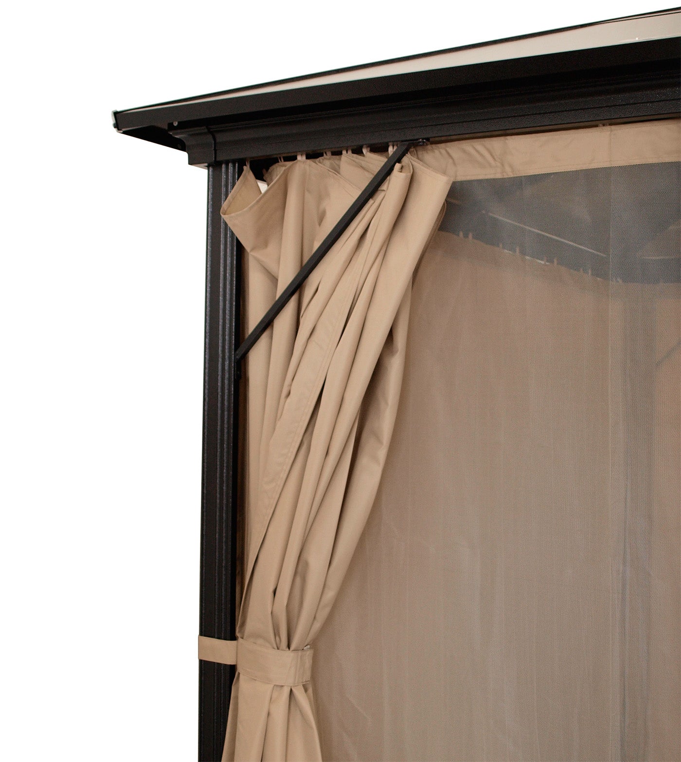 Padiglione MONTREAL 3x3 metri, alluminio nero, tetto in plastica PC