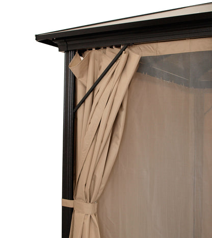 Padiglione MONTREAL 3x3 metri, alluminio nero, tetto in plastica PC