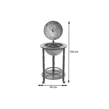 Globusbar Minibar Hausbar Weinregal, Weltkugel Ø 33cm rollbar