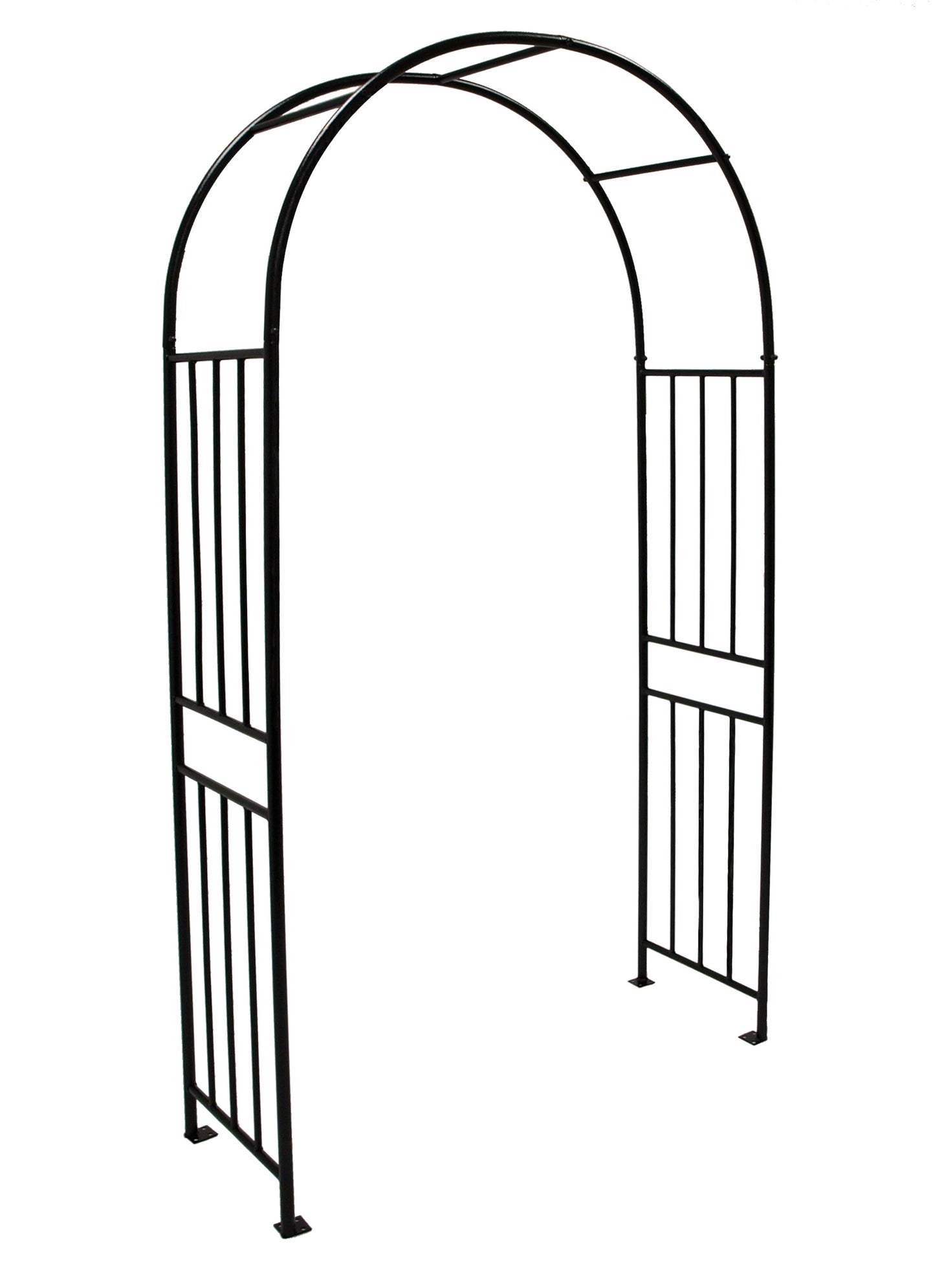 Rosenbogen VERSAILLES 220x120cm, Metall schwarz Hammerschlagoptik