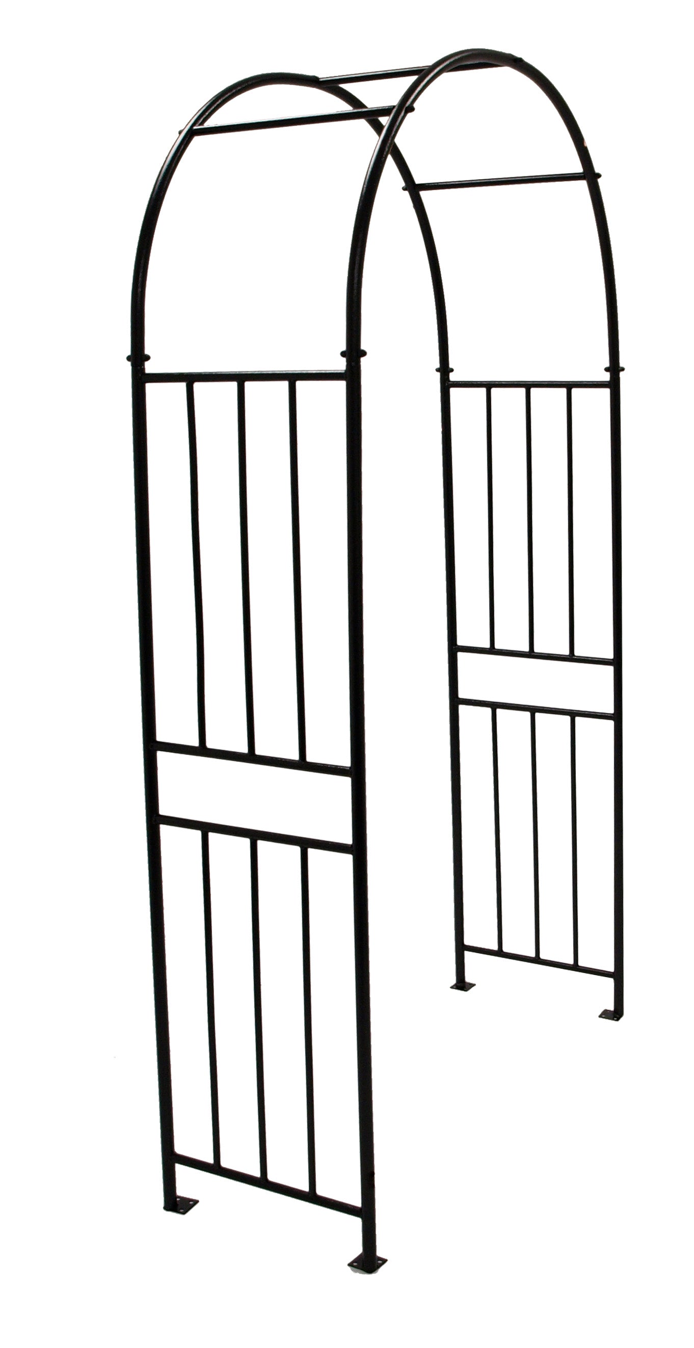 Rosenbogen VERSAILLES 220x120cm, Metall schwarz Hammerschlagoptik