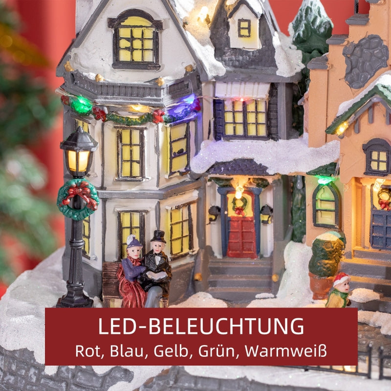 Weihnachtsdeko Weihnachtsdorf 22 bunte LEDs