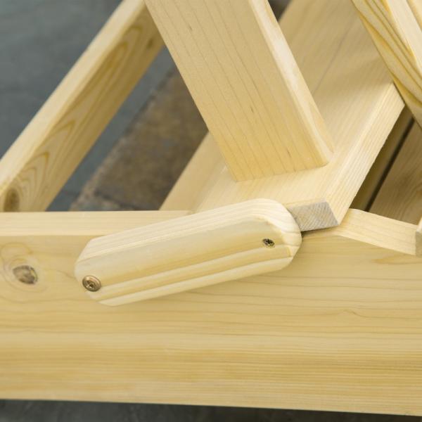 Adirondack-Gartenstuhl mit Fußstütze klappbar Gartenliege Outdoor Gartenmöbel Kiefernholz Natur - Palo24