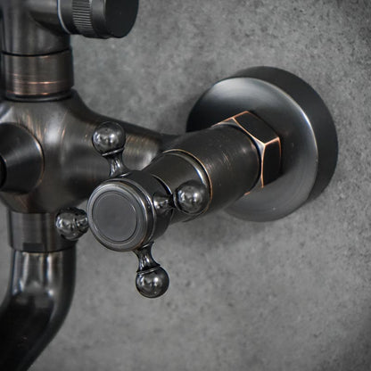 Duschhahn Brausebatterie YORK Schwarz - Palo24