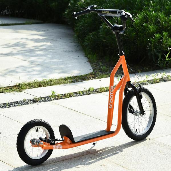 Tretroller Scooter Cityroller Kinder Mädchenroller verstellbar Aluminium Oange