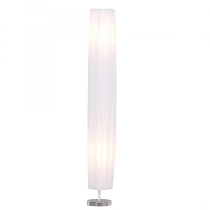Stehleuchte Stehlampe E27 Edelstahl+Polyester, Weiss, Φ15x120cm