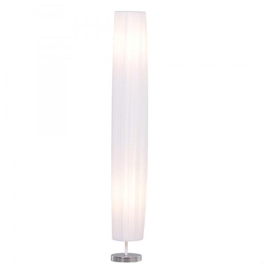 Lampadaire lampadaire E27 acier inoxydable + polyester, blanc, Φ15x120cm