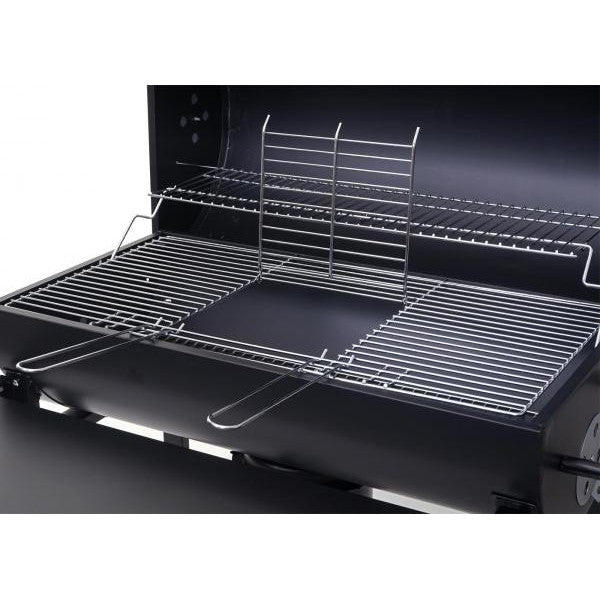 Grillwagen Holzkohlegrill Standgrill Gartengrill mit Deckel Ablage, Stahl 103x93x70cm schwarz