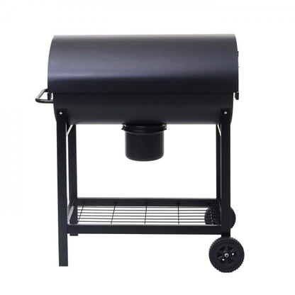 Grillwagen Holzkohlegrill Standgrill Gartengrill mit Deckel Ablage, Stahl 103x93x70cm schwarz