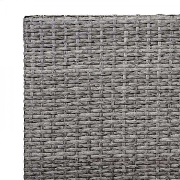 Poly-Rattan 2er HWC-G16, Lounge-Gartenbank Sitzbank Gastronomie 120cm ~ grau, Kissen dunkelgrau - Palo24