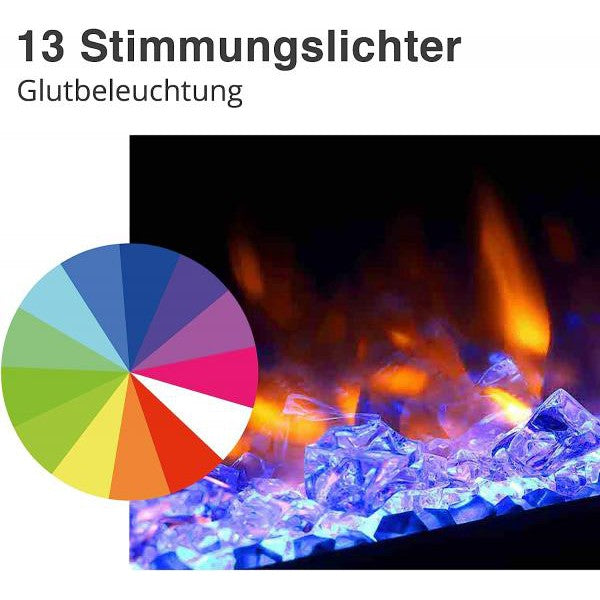 RICHEN Elektrokamin - Elektrischer Einbaukamin Fiamma 68" - Palo24