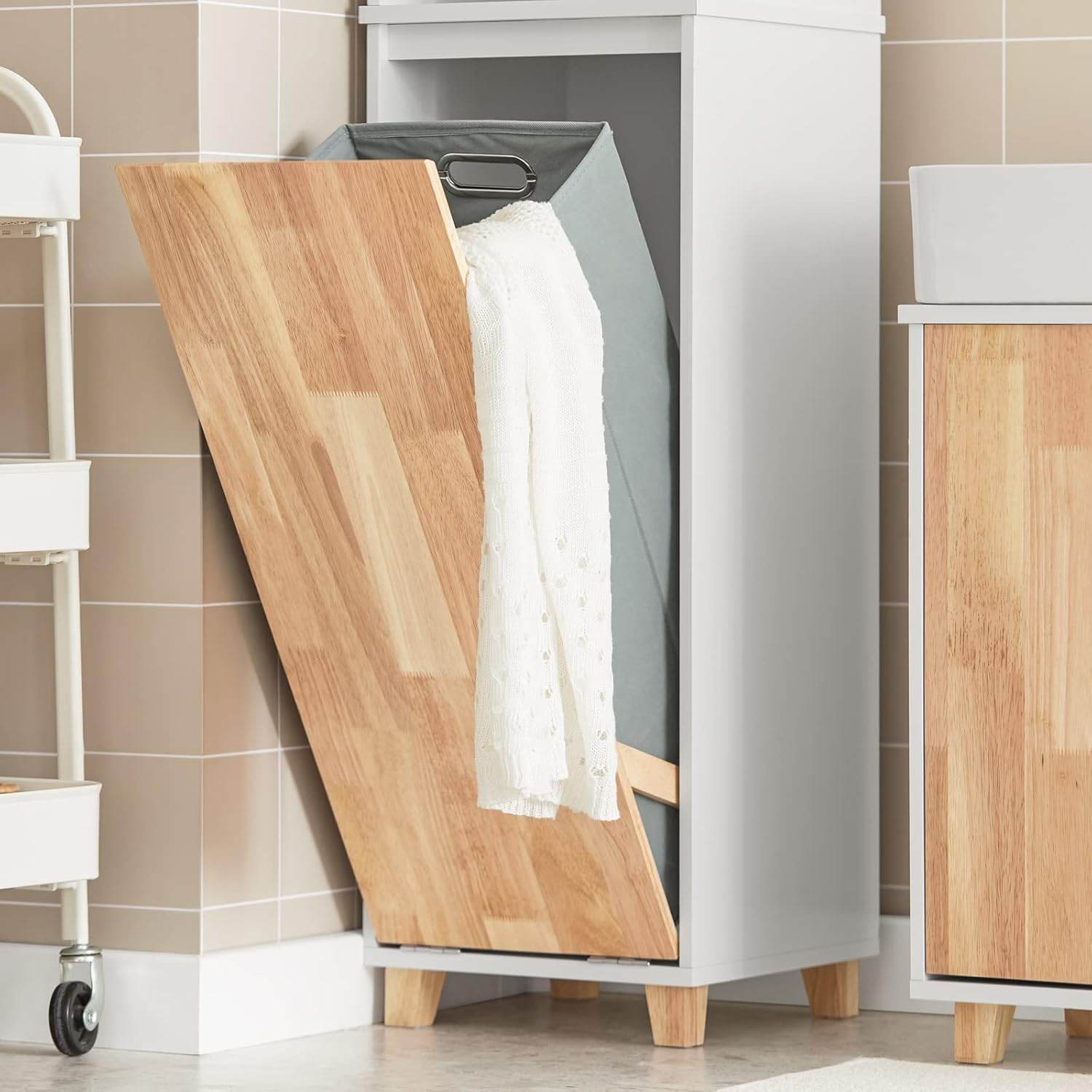 Bad Hochschrank | Badschrank | Wäscheschrank | Badmöbel | BZR74-W - Palo24