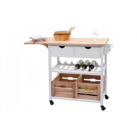 Servierwagen Küchenwagen Rollwagen Küchenhelfer Beistellwagen Teewagen - Palo24