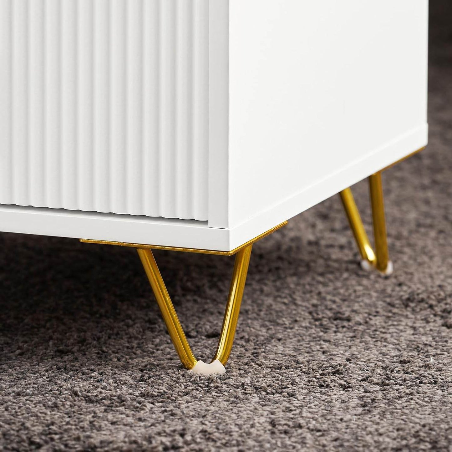 Nachttisch mit 3 Schubladen | Sofatisch | Beistelltisch | Weiss - Palo24