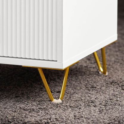 Nachttisch mit 3 Schubladen | Sofatisch | Beistelltisch | Weiss - Palo24