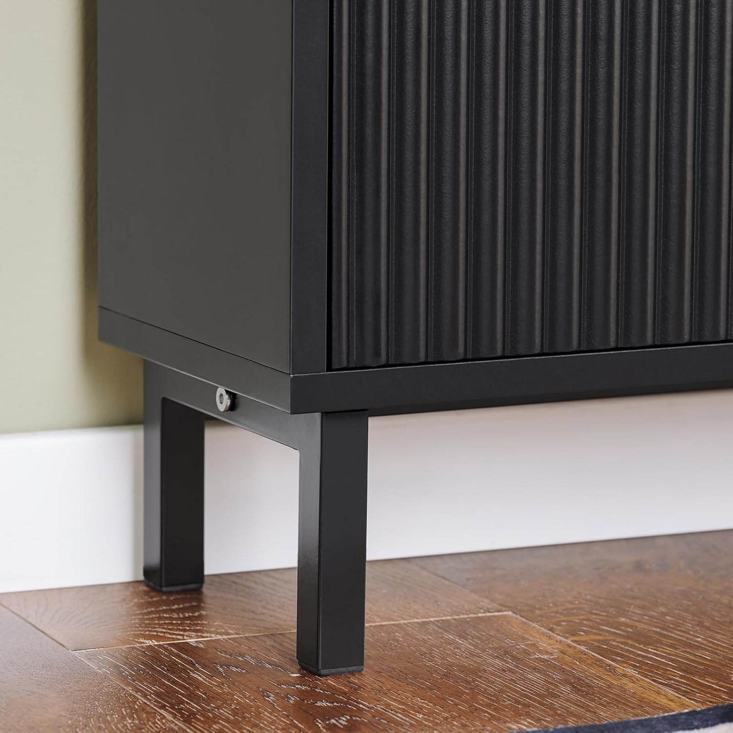 Schuhkipper mit 2 Klappen | Schuhschrank schmal | Schuhkommode Schwarz - Palo24