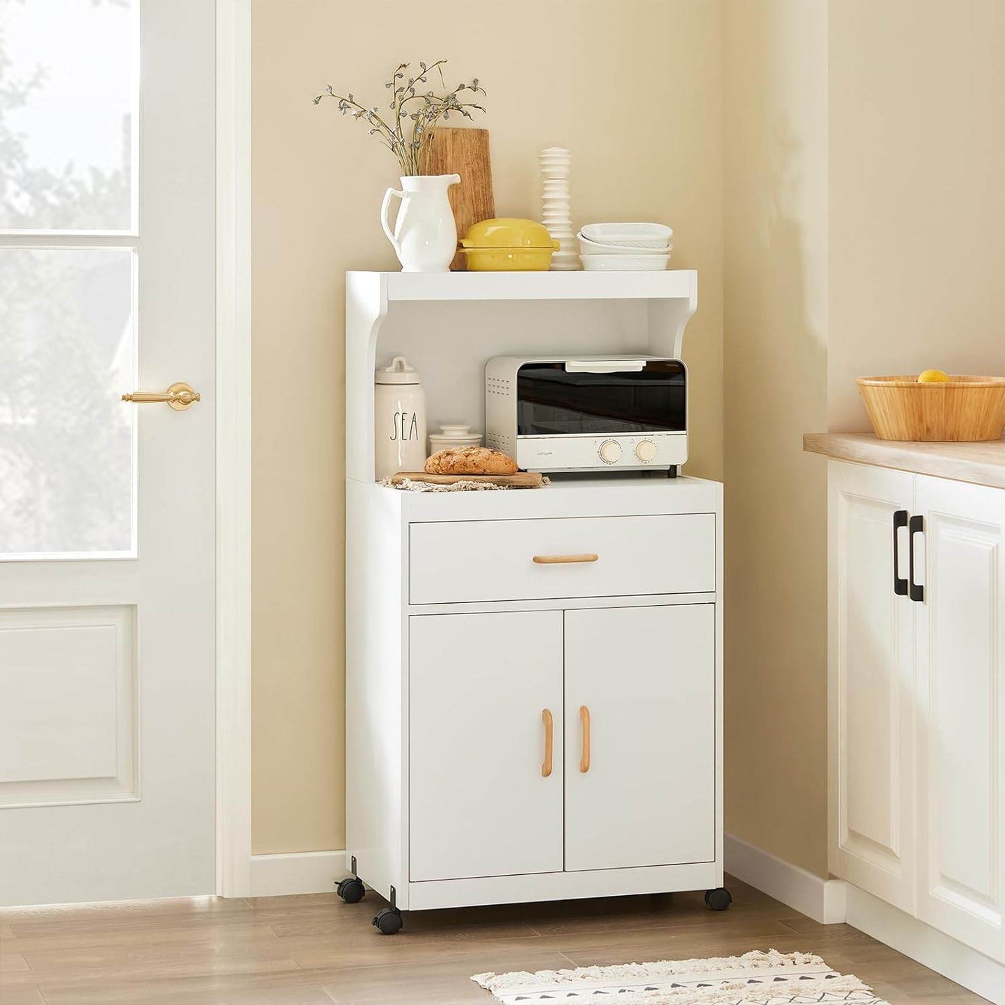 Mikrowellenschrank | Küchenschrank | Küchenkommode Weiss FSB12-W - Palo24