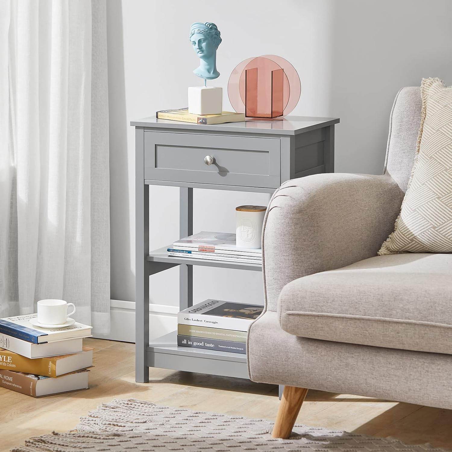 Nachttisch | Couchtisch | Beistelltisch Hellgrau | FBT46-HG - Palo24