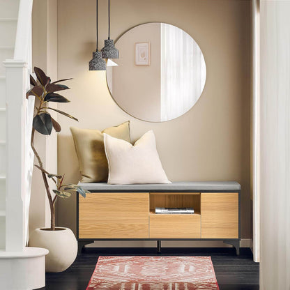 Schuhbank mit 1 Schubladen | Sitzbank | Schuhkommode | Dielenbank | Natur - Palo24