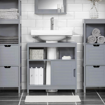 Waschbeckenunterschrank | Waschtisch | Badmöbel | Stahlgrau | FRG128-II-SG - Palo24