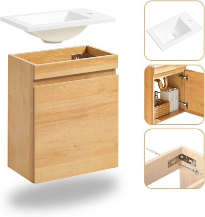 Waschbeckenunterschrank | Unterschrank mit Waschbecken | Badmöbel Natur - Palo24