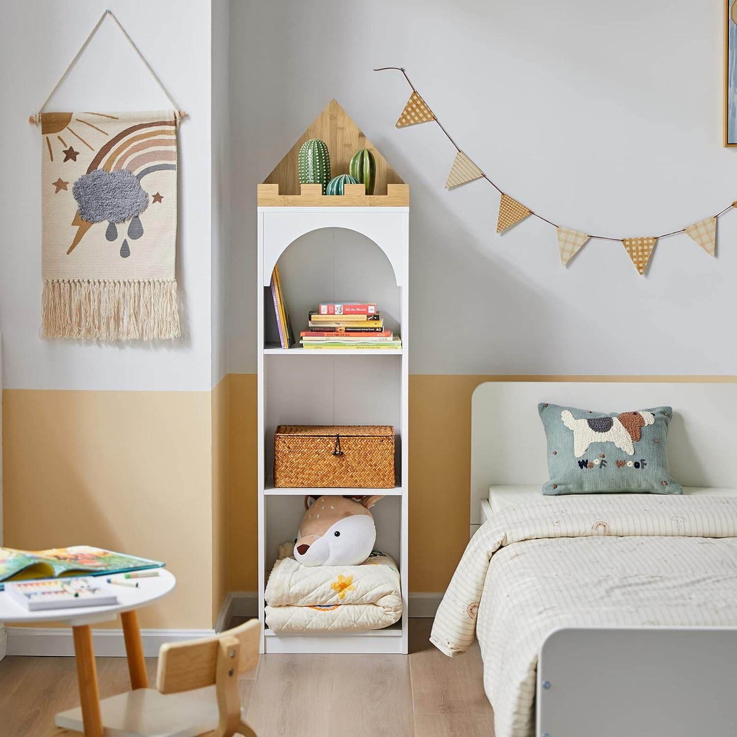 Kinderbücherregal | Aufbewahrungsregal Kinderzimmer | Weiss KMB42-W - Palo24