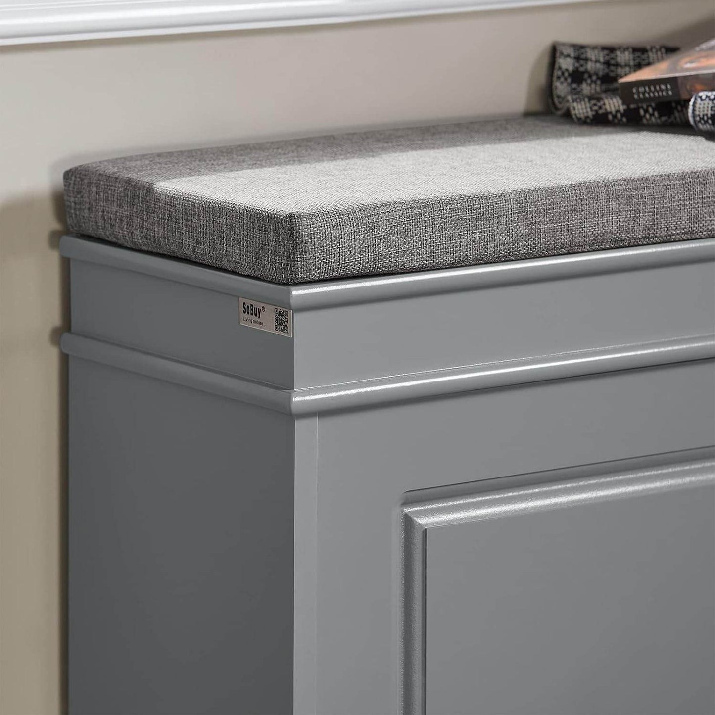 Schuhkipper | Schuhbank | Sitzbank | Schuhkommode | Schuhschrank Hellgrau | FSR82-L-HG - Palo24