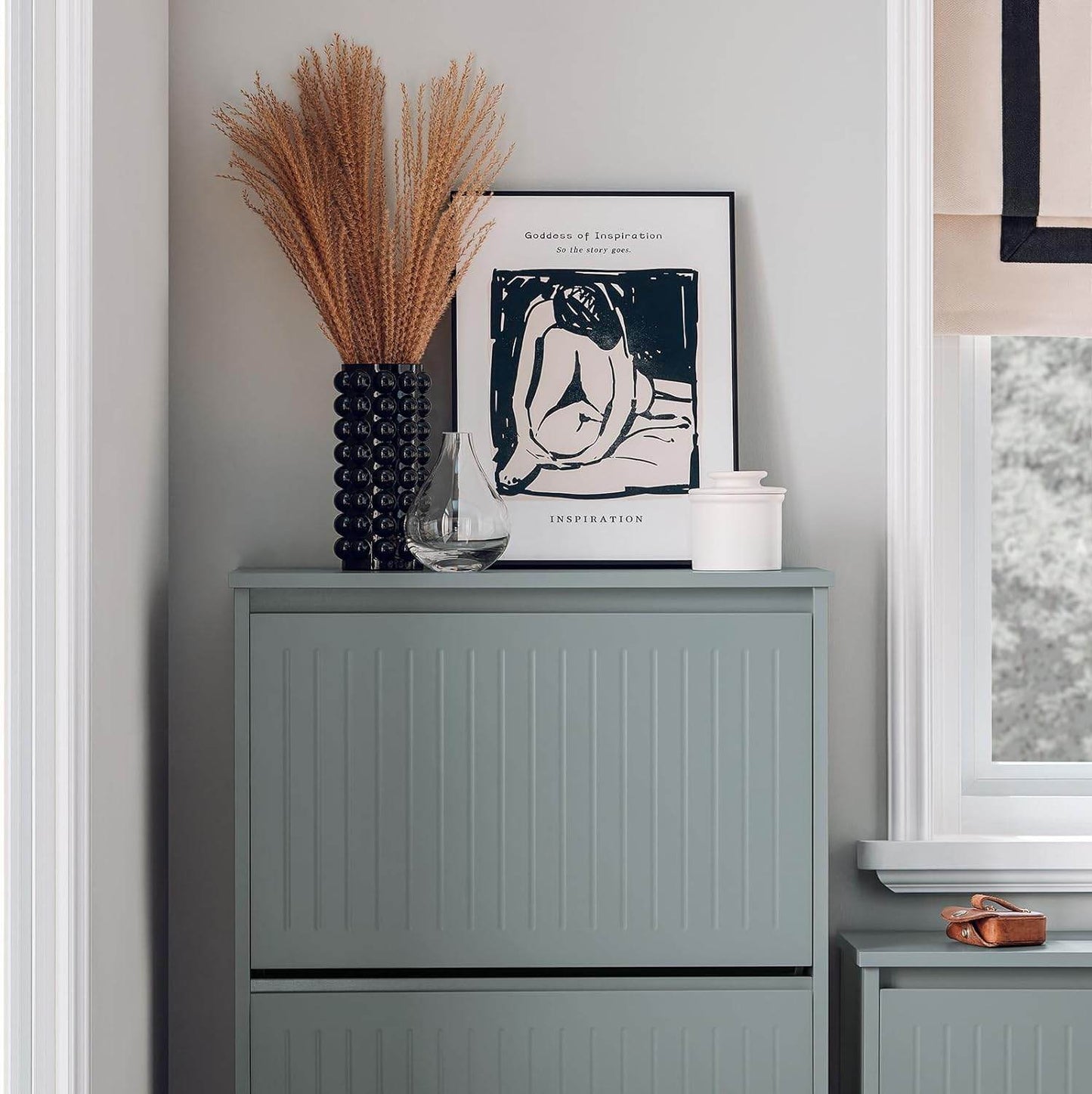 Schuhkipper Mit 3 Klappen | Schuhschrank | Schuhregal | Hellgrau - Palo24