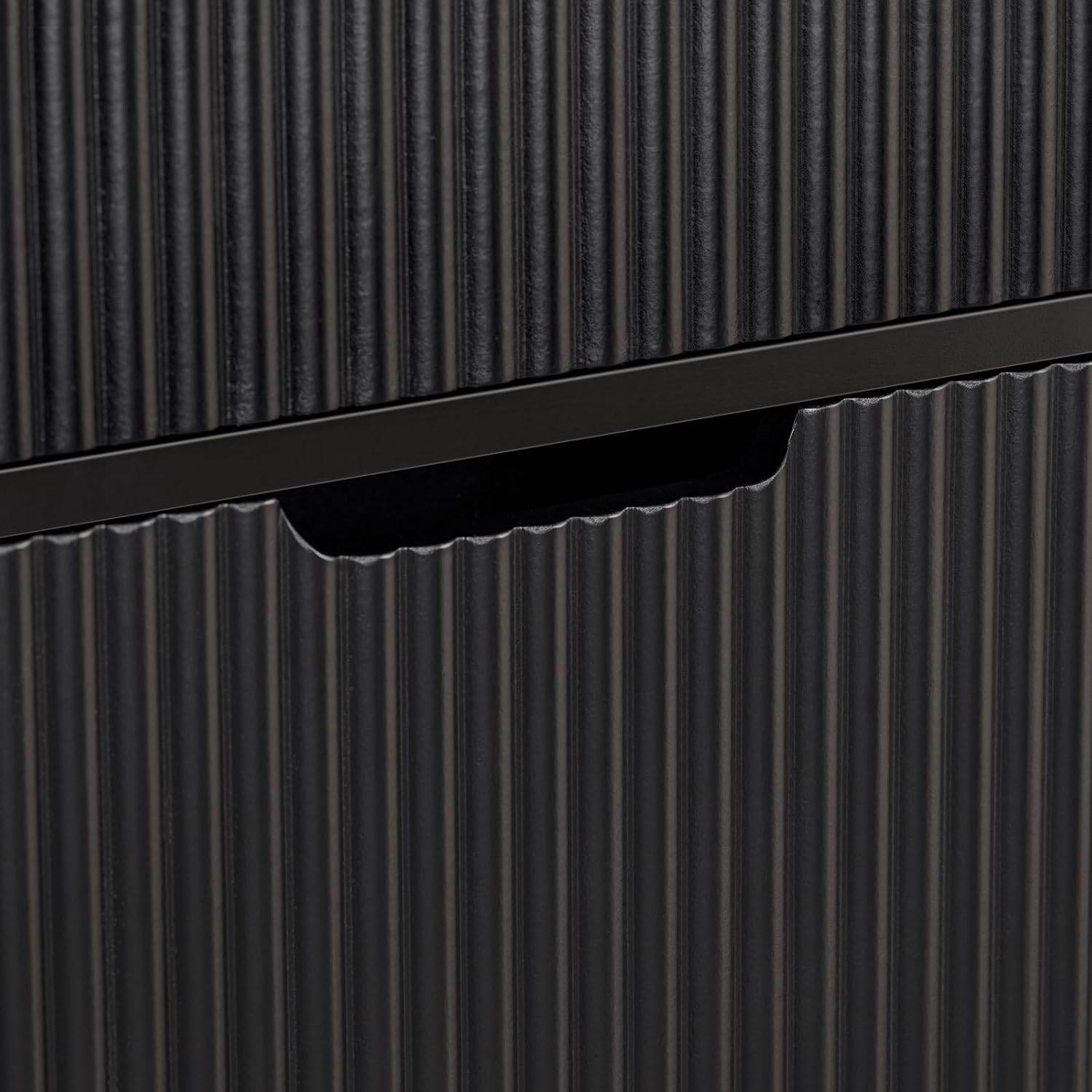 Schuhkipper mit 2 Klappen | Schuhschrank schmal | Schuhkommode Schwarz - Palo24