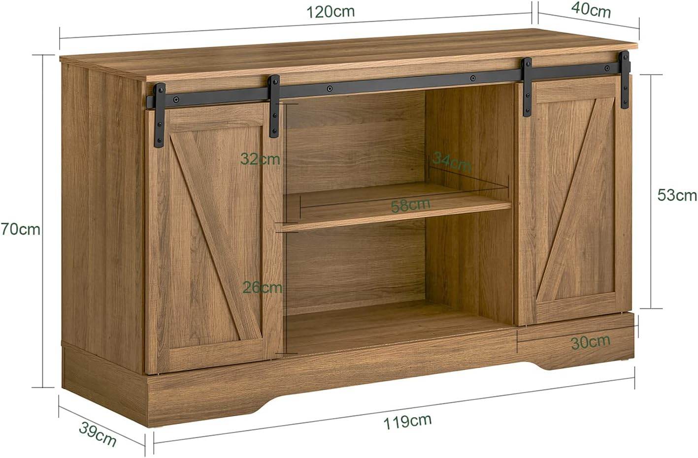 Sideboard mit Schiebetür | Kommode | TV-Schrank | Flurschrank | FSB60-BR - Palo24