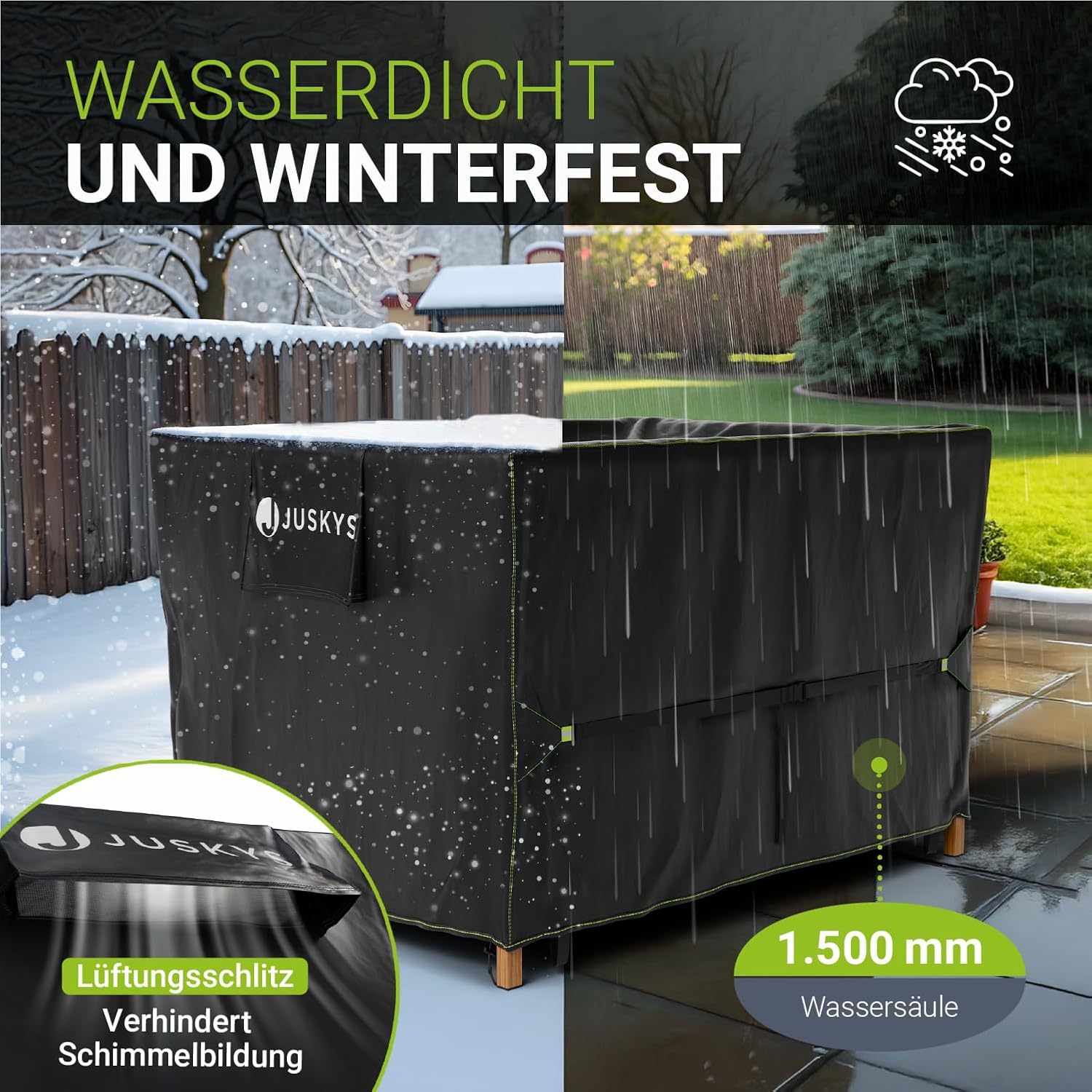 Juskys Gartenmöbel Abdeckplane CoverSafe Pro
