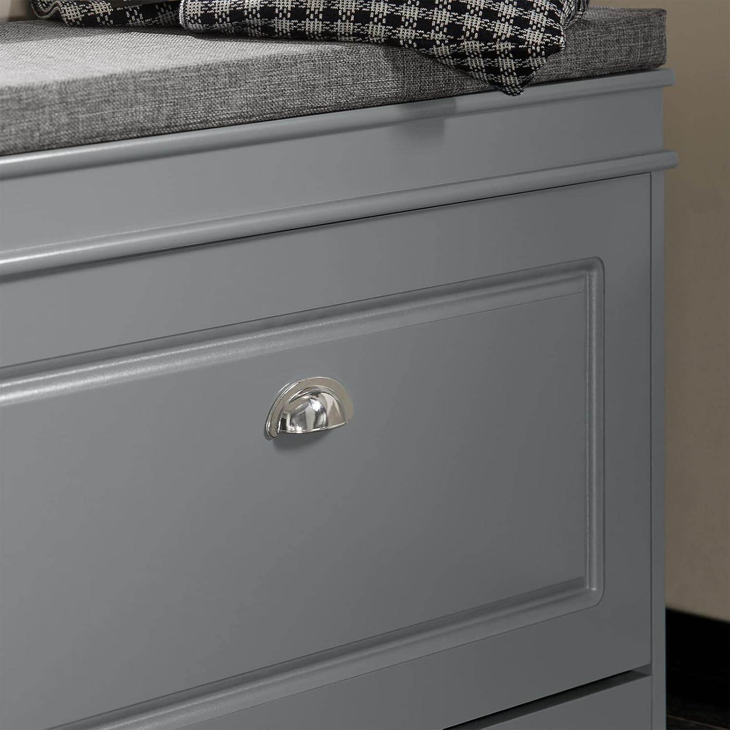 Schuhkipper | Schuhbank | Sitzbank | Schuhkommode | Schuhschrank Hellgrau | FSR82-L-HG - Palo24